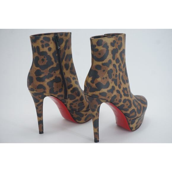 Christian Louboutin Bianca Bootie Size 35.5 NIB $1295 Leopard 120MM Platform - Picture 7 of 10